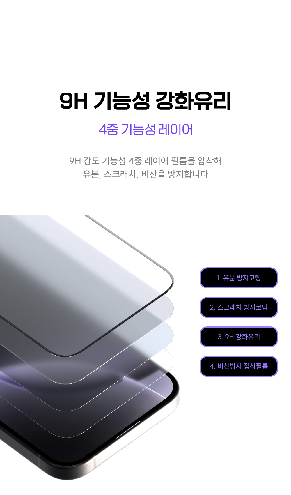 제트스킨 강화유리 액정보호필름 2매 + 가이드툴