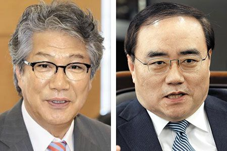 김기정 원장(왼쪽), 김성한 前차관