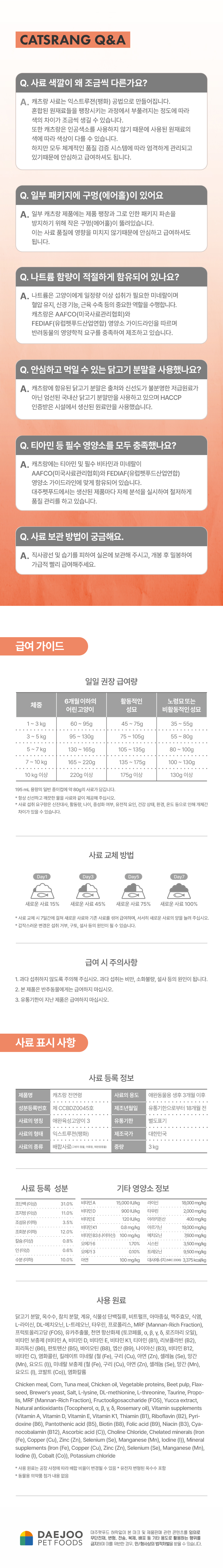 캐츠랑 전연령 3kg/5kg/20kg