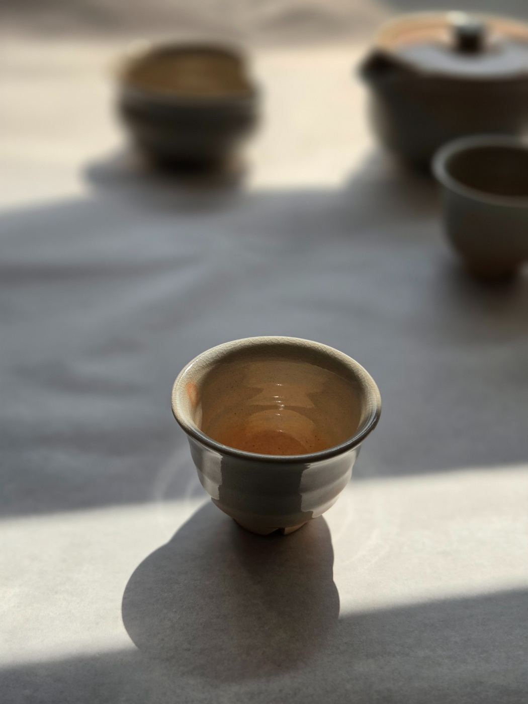 [October Vintage] Vintage Hagi Ware Tea Set — Hagidono Kiln