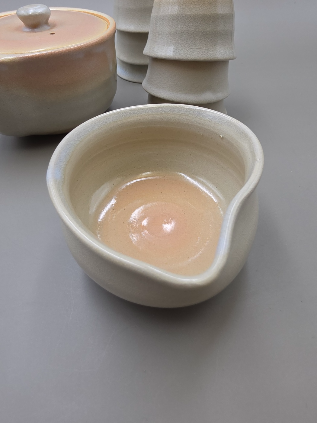 [October Vintage] Vintage Hagi Ware Tea Set — Hagidono Kiln