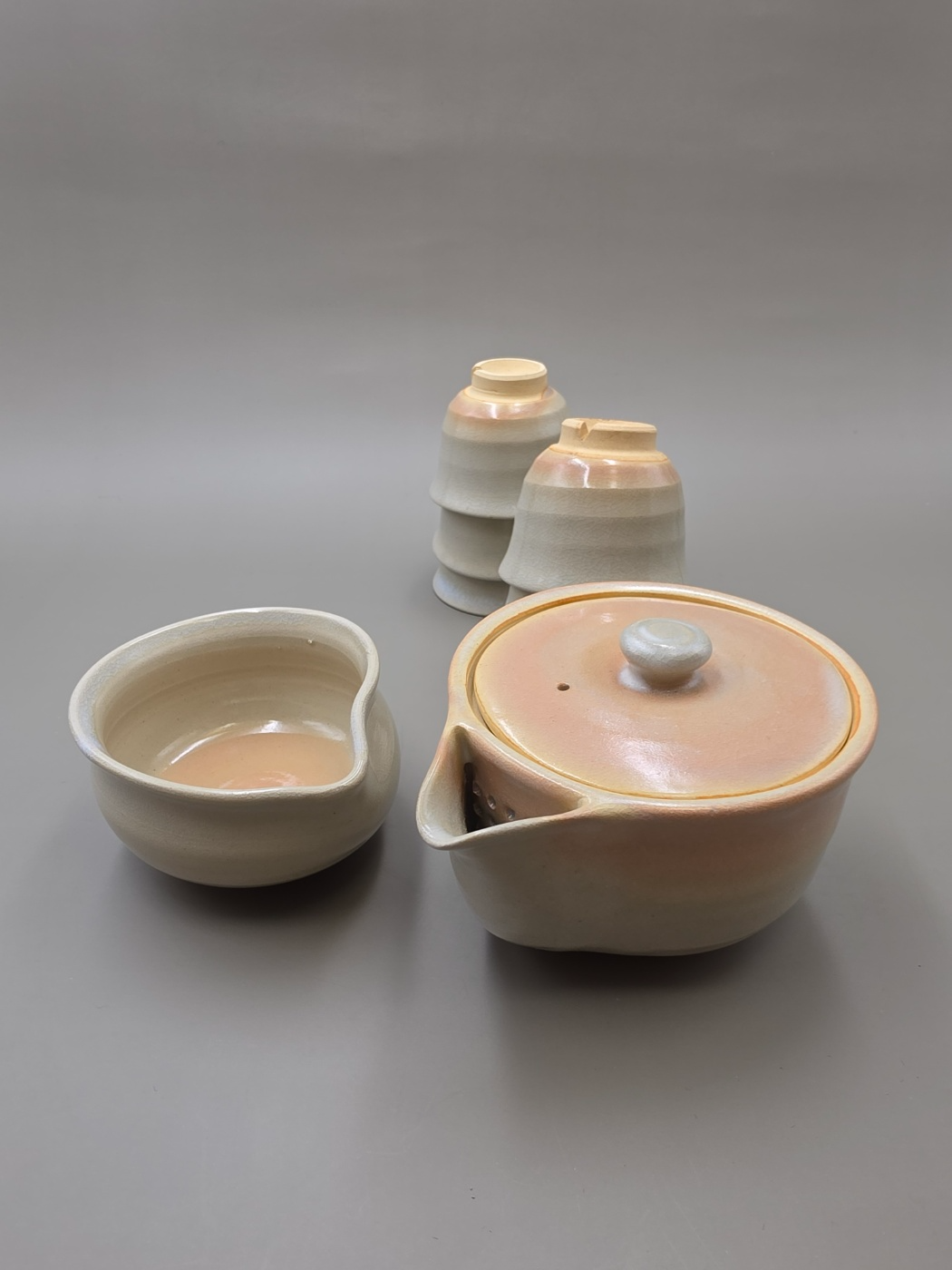 [October Vintage] Vintage Hagi Ware Tea Set — Hagidono Kiln