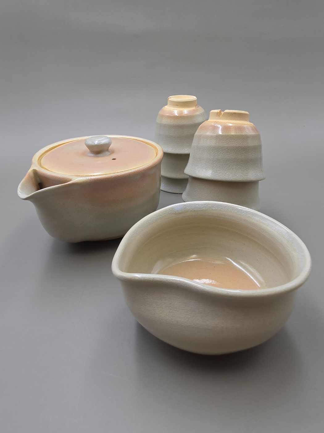 [October Vintage] Vintage Hagi Ware Tea Set — Hagidono Kiln