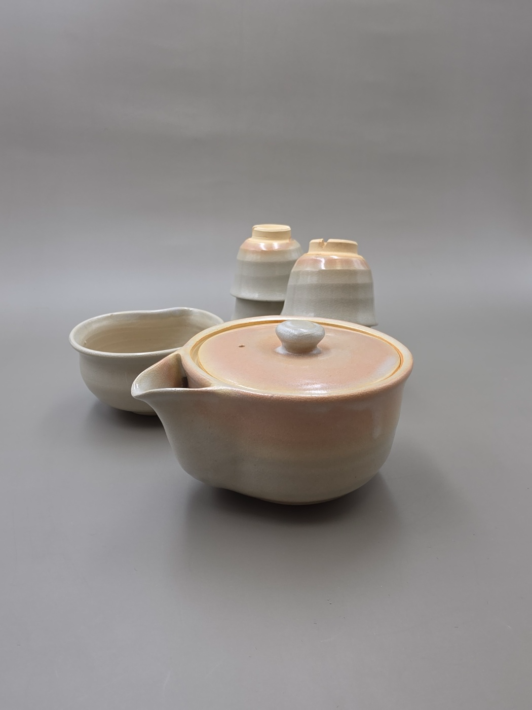 [October Vintage] Vintage Hagi Ware Tea Set — Hagidono Kiln