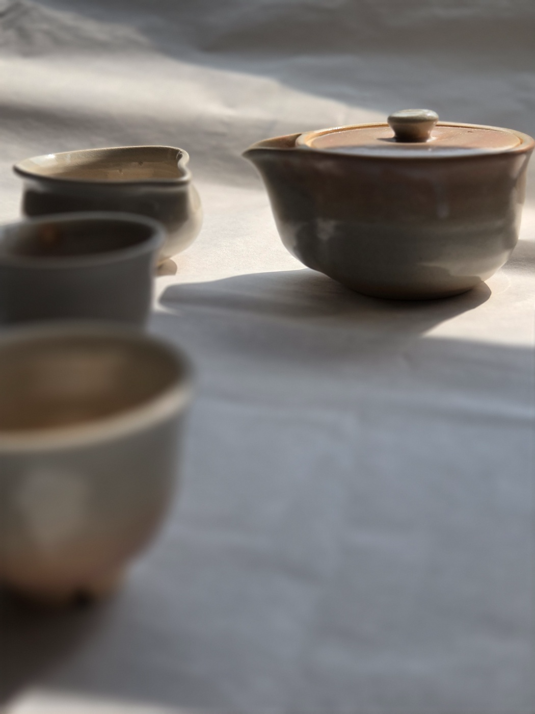 [October Vintage] Vintage Hagi Ware Tea Set — Hagidono Kiln
