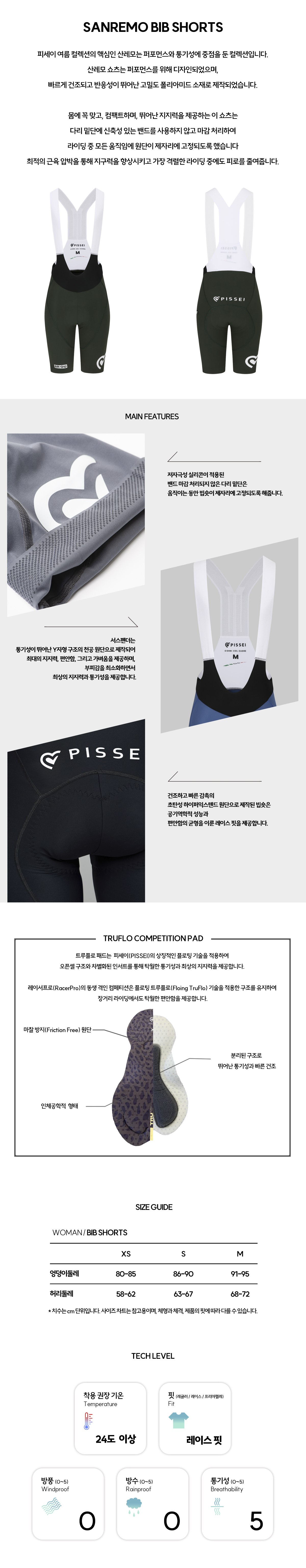 PISSEI 2026 SANREMO WOMEN BIBSHORTS (SCOT GREEN)