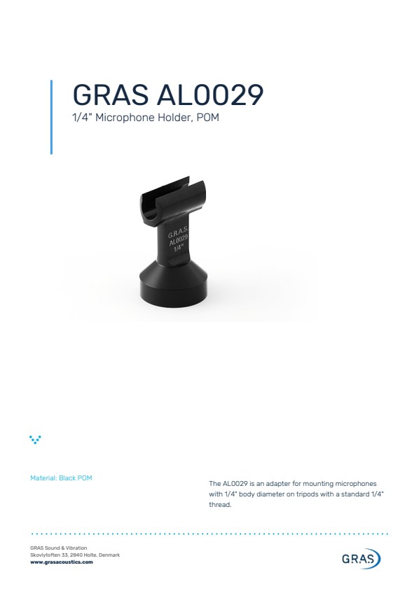 GRAS AL0029 1/4인치 마이크 홀더, POM