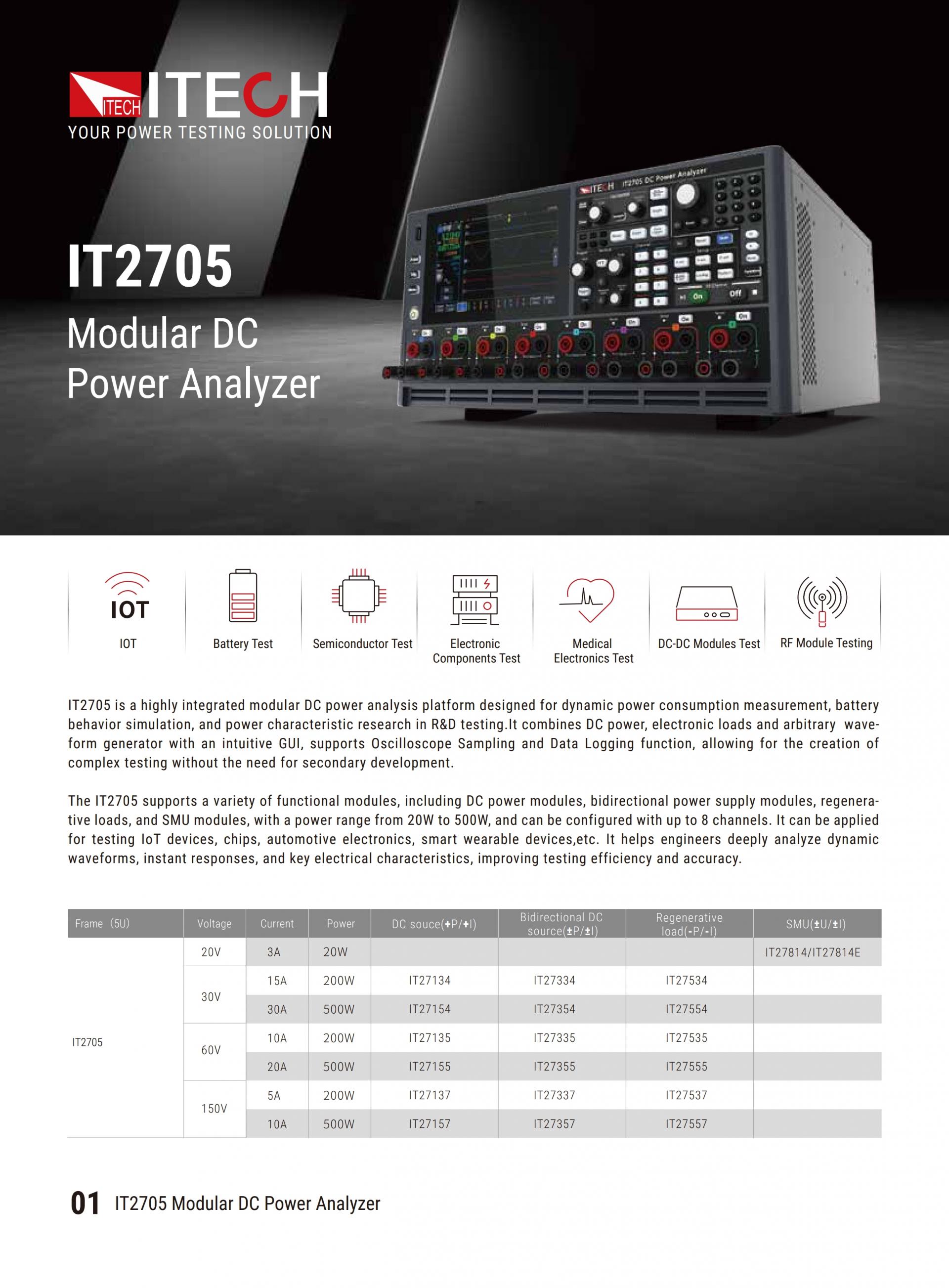 ITECH IT2705 모듈형 전력분석기
