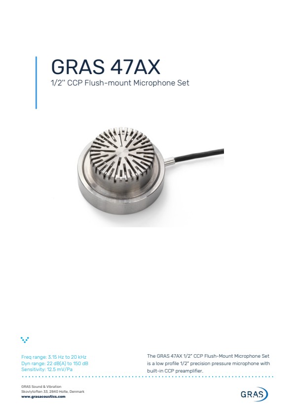 GRAS 47AX CCP 매립형 마이크 ​​세트
