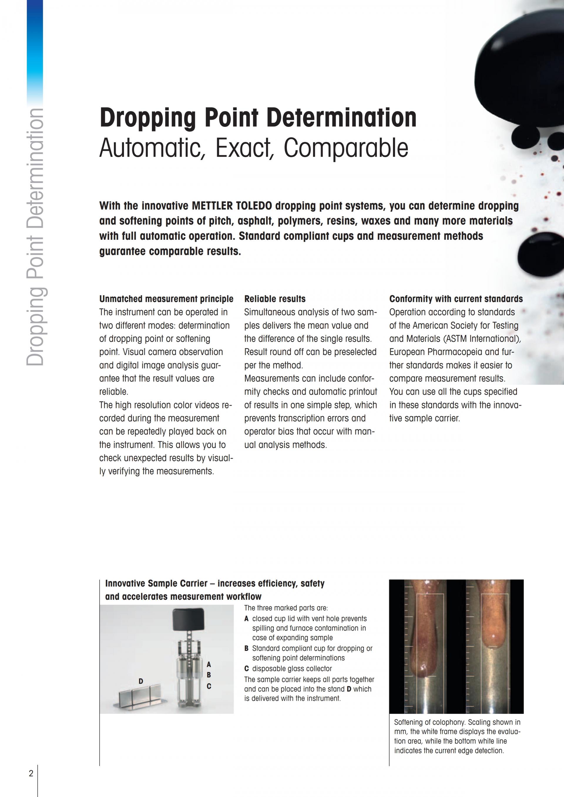 METTLER TOLEDO DP70 & DP90 적점 측정기