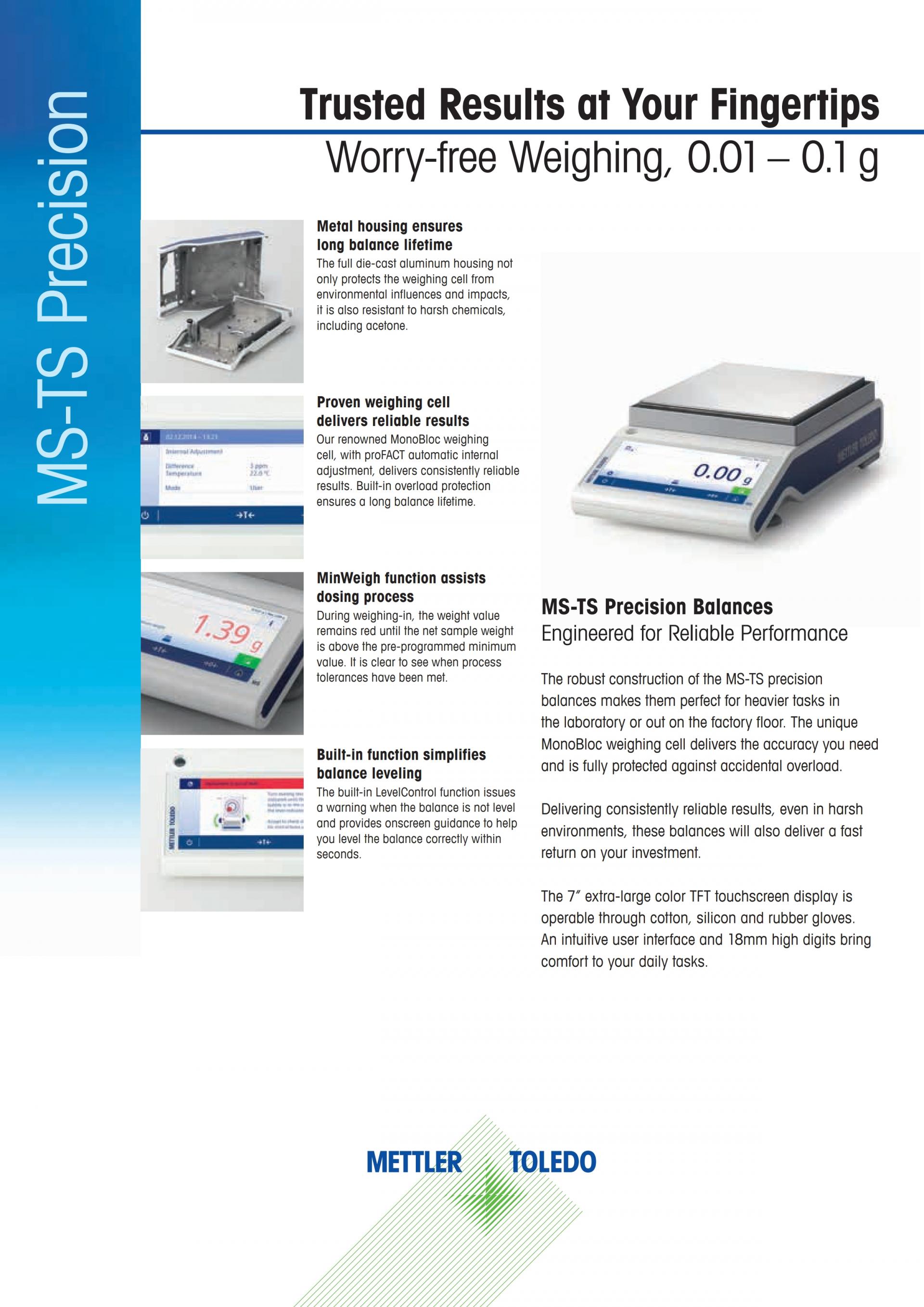 METTLER TOLEDO MS-TS 정밀 저울
