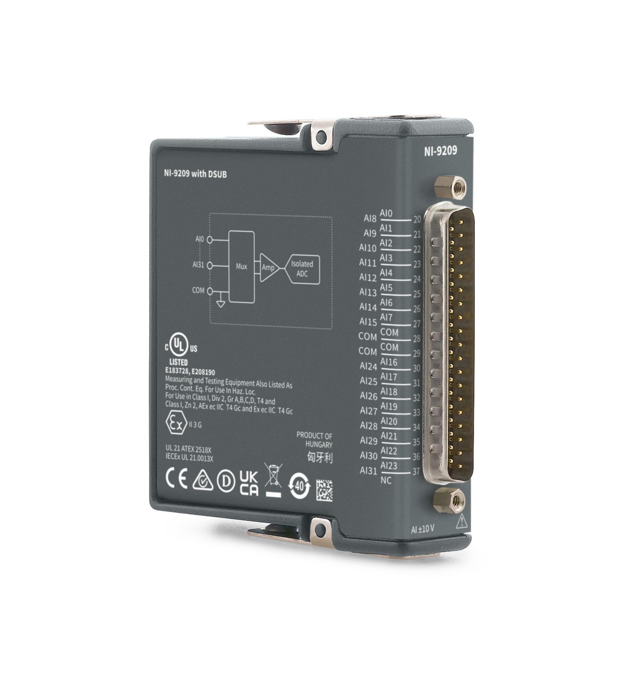 NI-9209 D-Sub 전압 입력 모듈 제품 사진