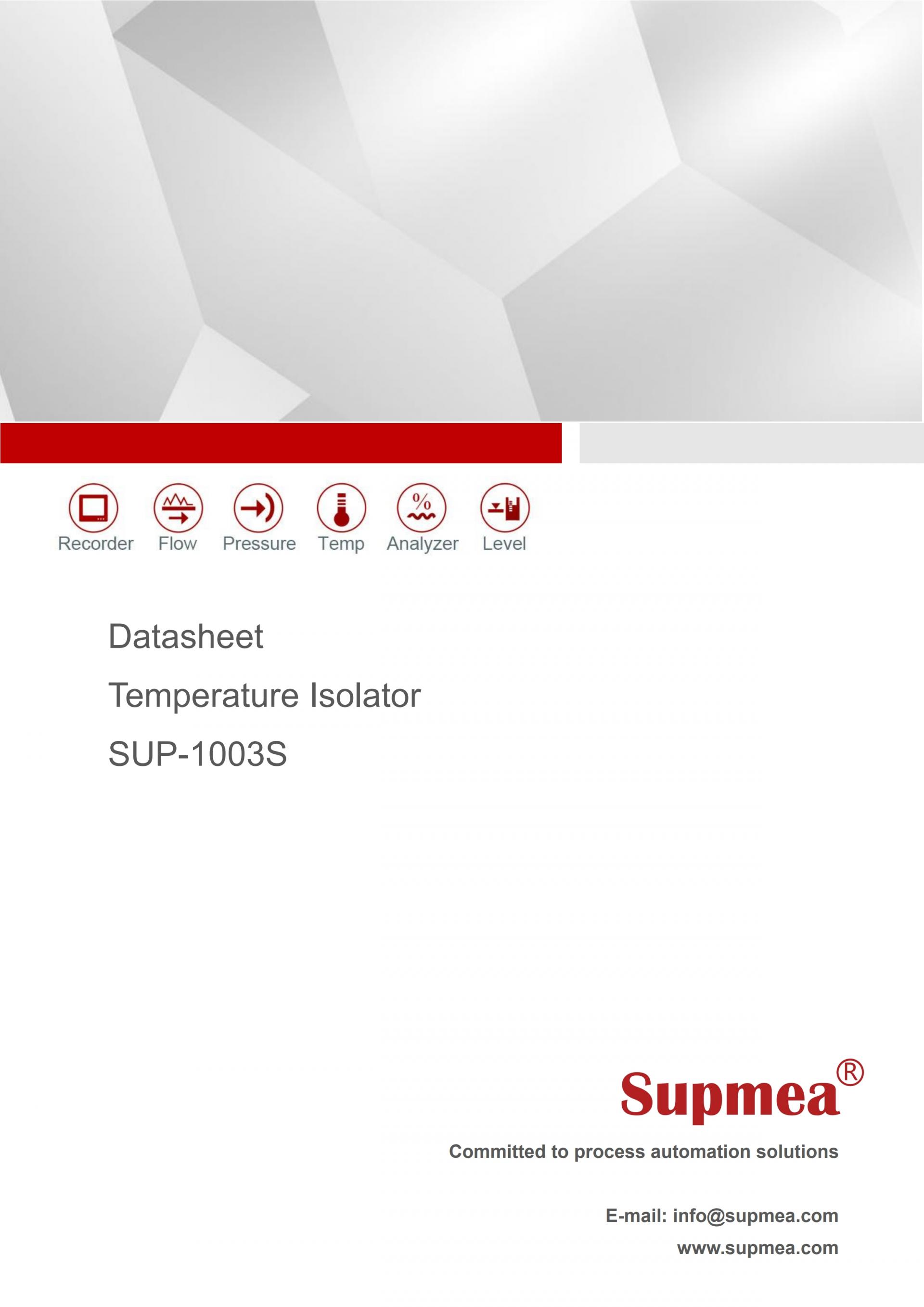 SUPMEA SUP-1003S 온도 입력 디지털 신호 절연기