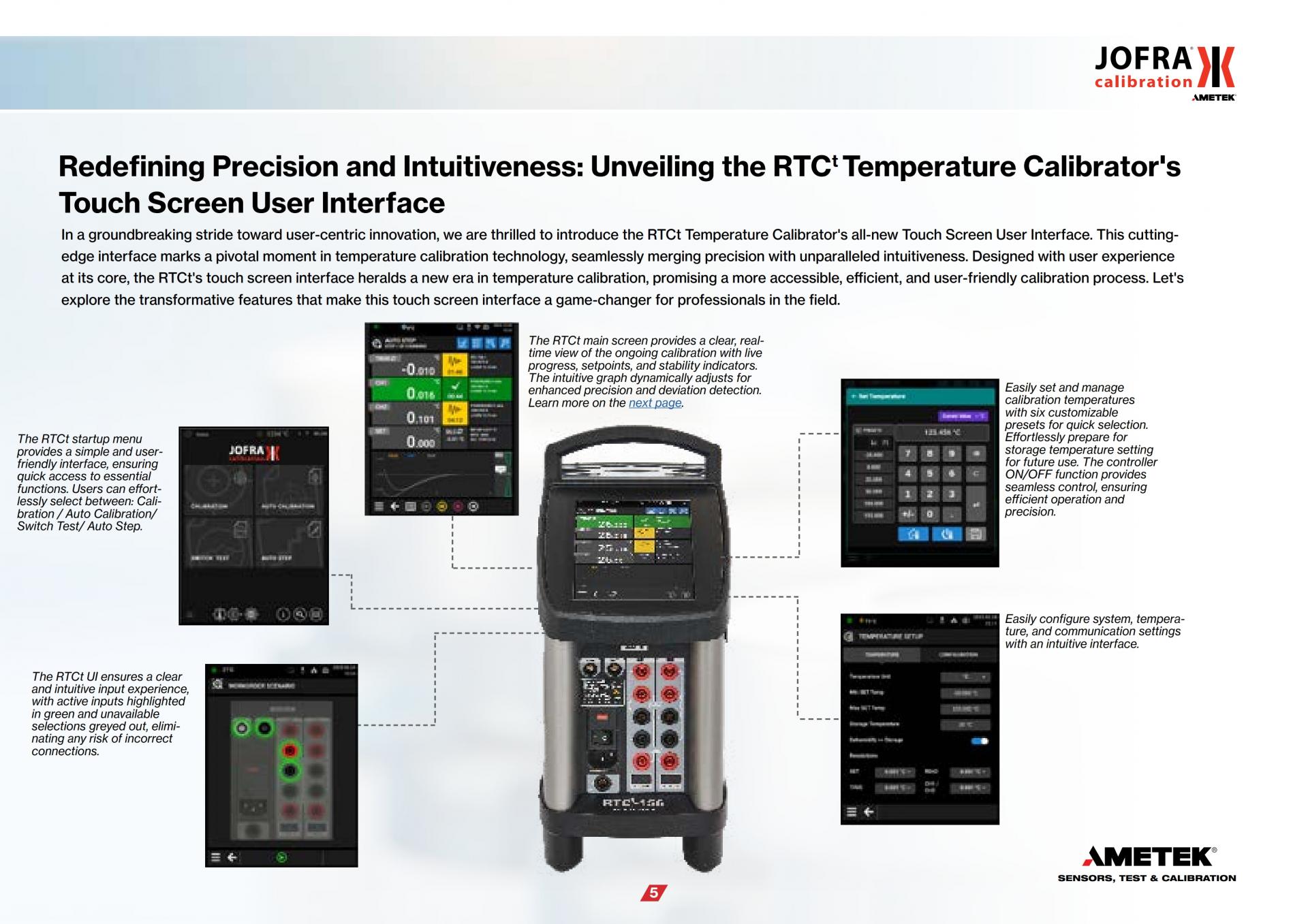 AMETEK RTCt SERIES 기준 온도 교정기 (-100°C ~ +700°C)