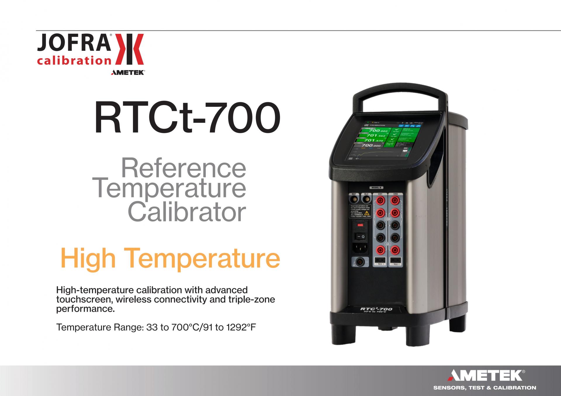 AMETEK RTCt SERIES 기준 온도 교정기 (-100°C ~ +700°C)