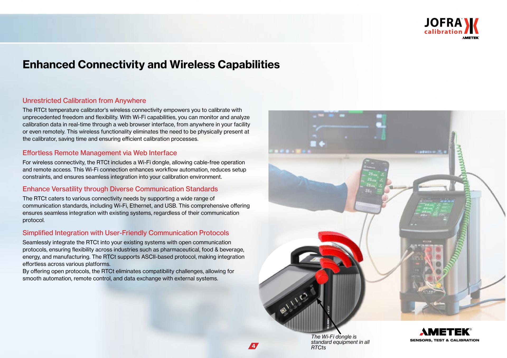 AMETEK RTCt SERIES 기준 온도 교정기 (-100°C ~ +700°C)