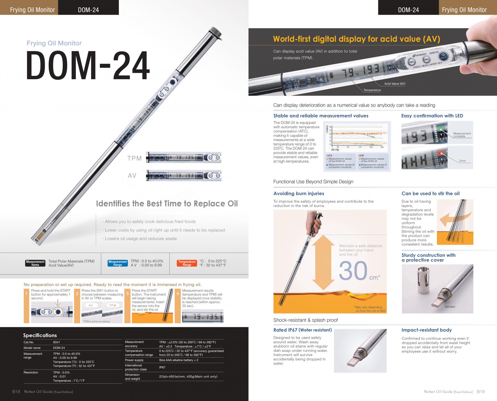 ATAGO DOM-24 Ti 오일 산패 측정기
