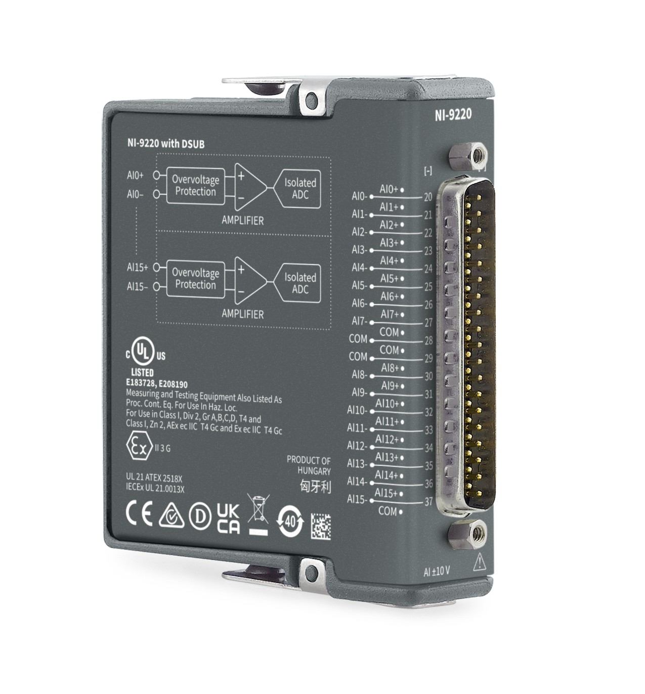NI-9220 D-Sub 전압 입력 모듈 제품 사진