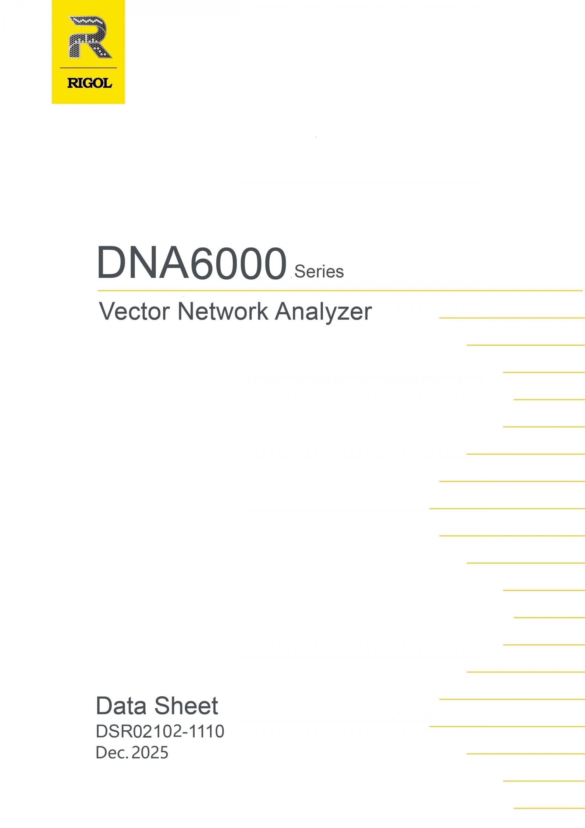 RIGOL DNA6000 SERIES 벡터 네트워크 분석기