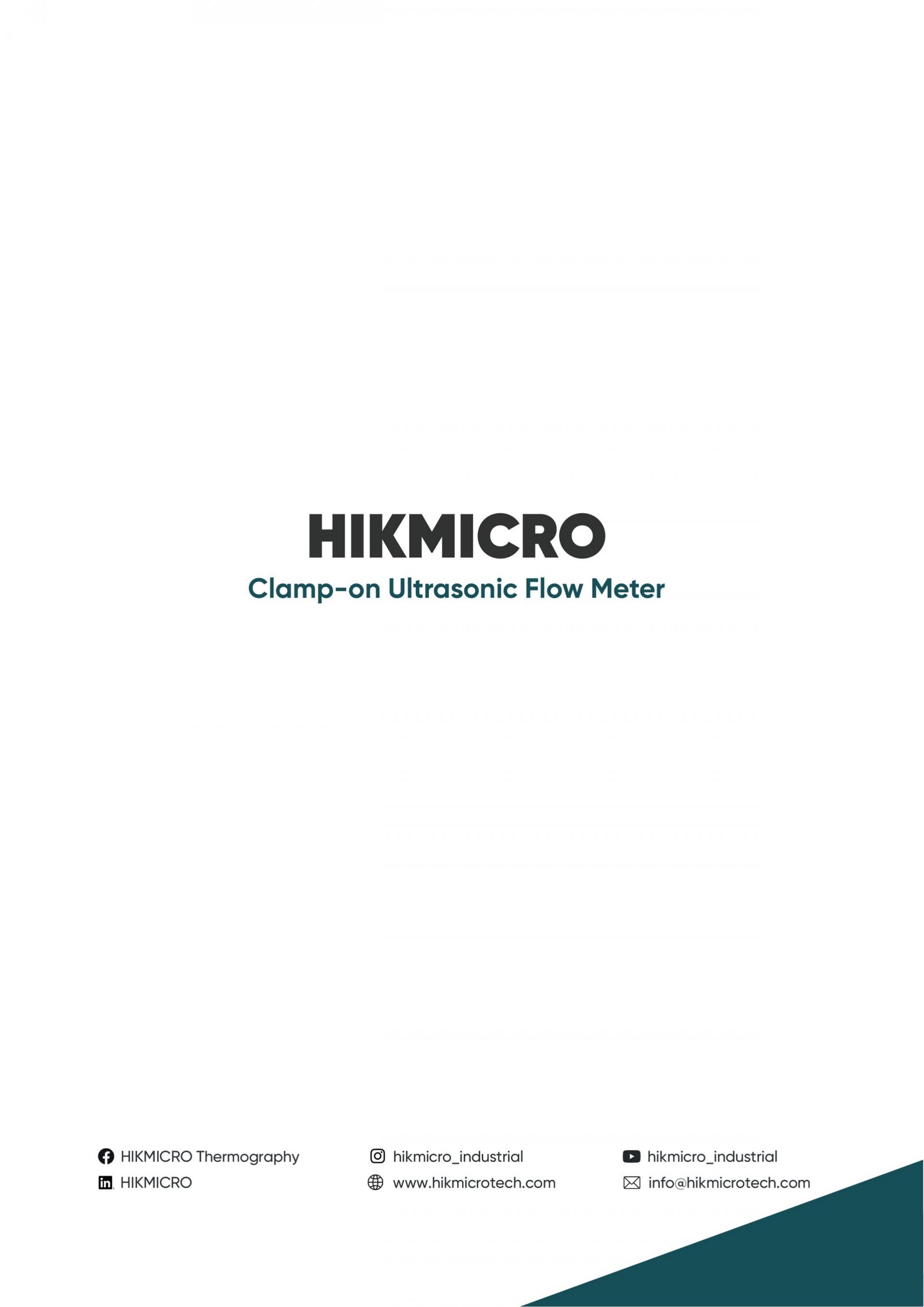 HIKMICRO FU00 클램프온 초음파 유량계