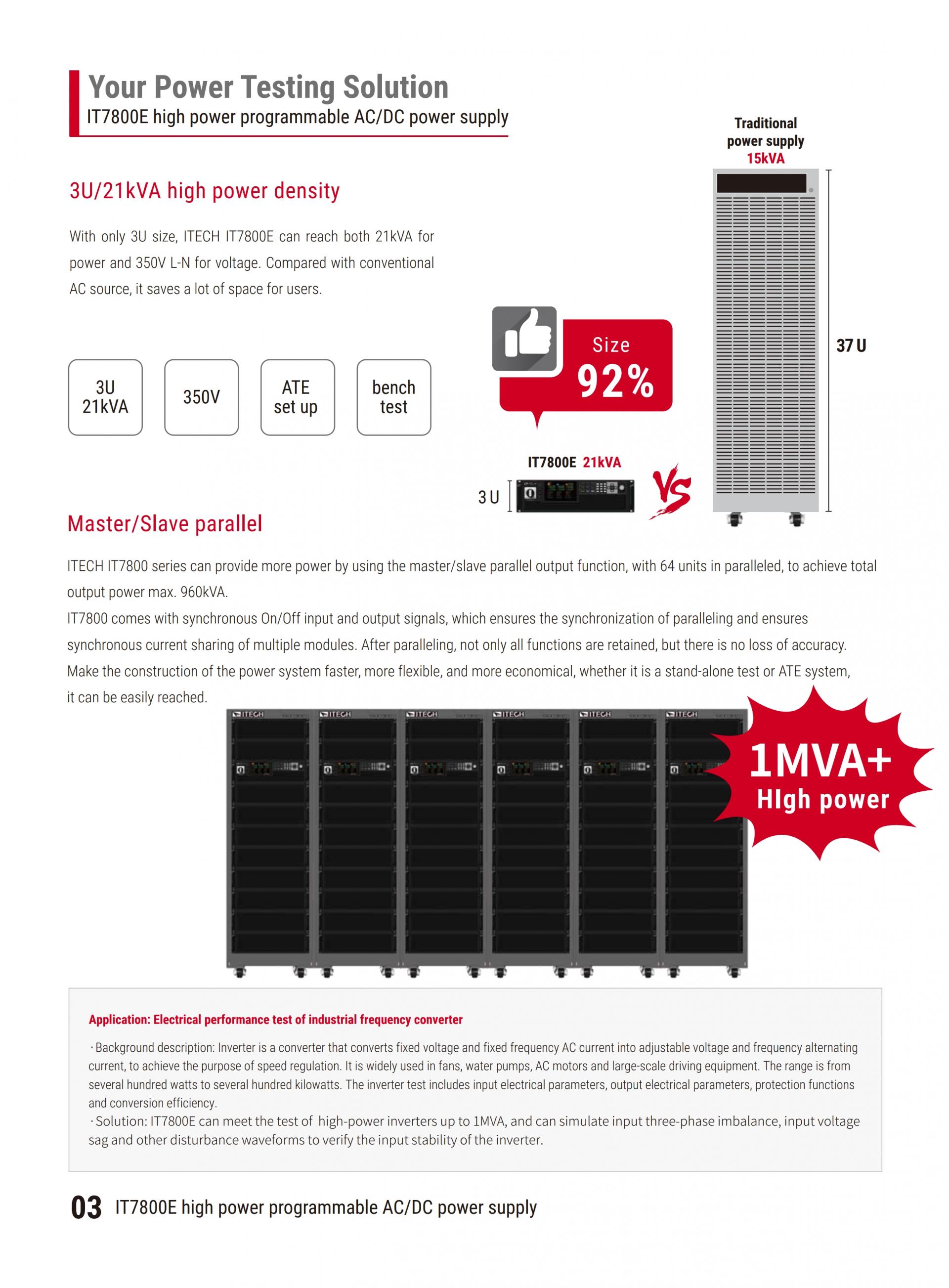 ITECH IT7800E 고전력 프로그래머블 AC파워 (21~126kVA…1MVA+)
