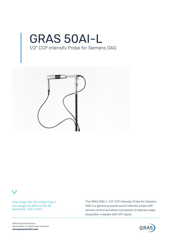 GRAS 50AI-L 1/2 LEMO 강도 프로브