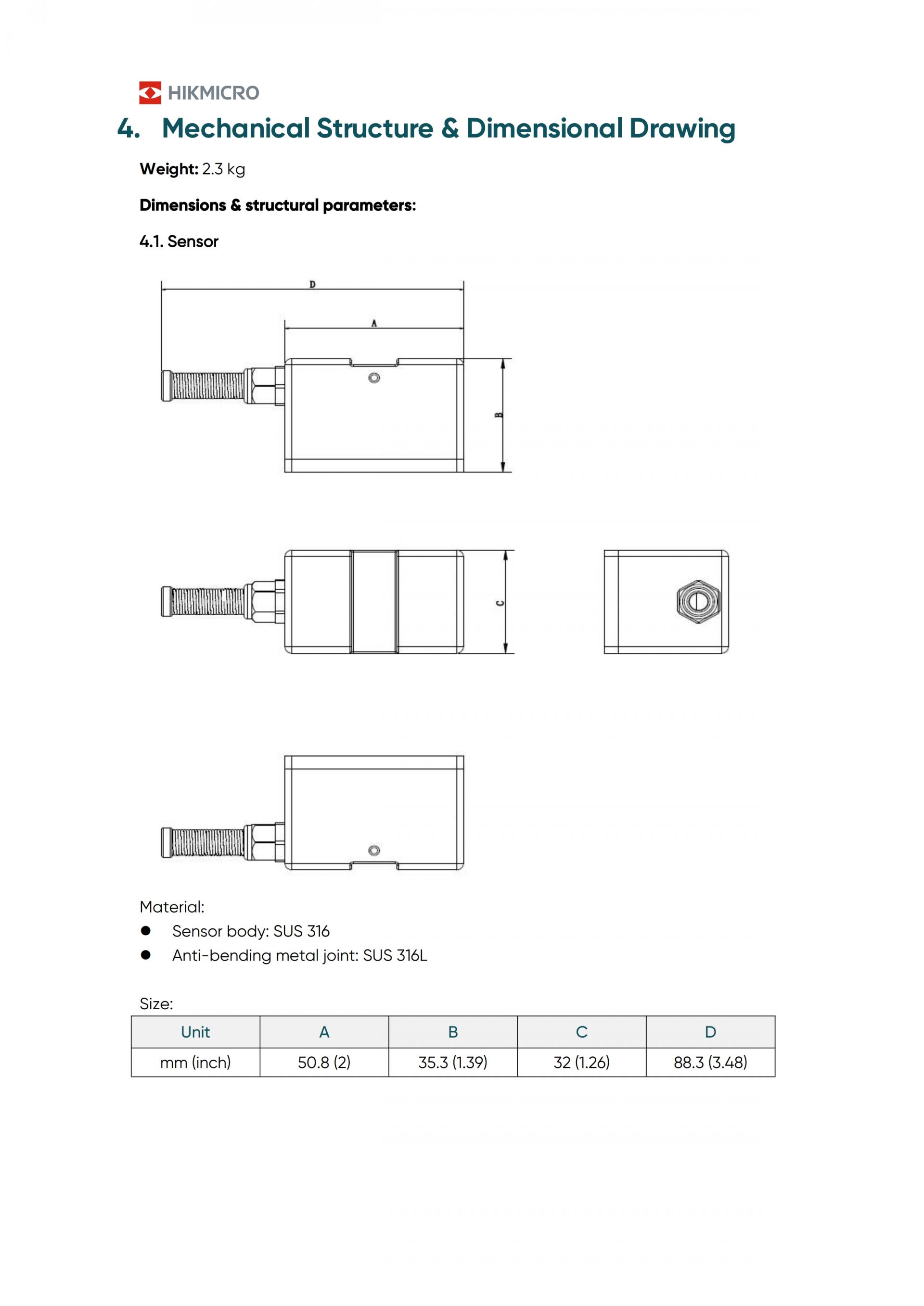 HIKMICRO FU00 클램프온 초음파 유량계