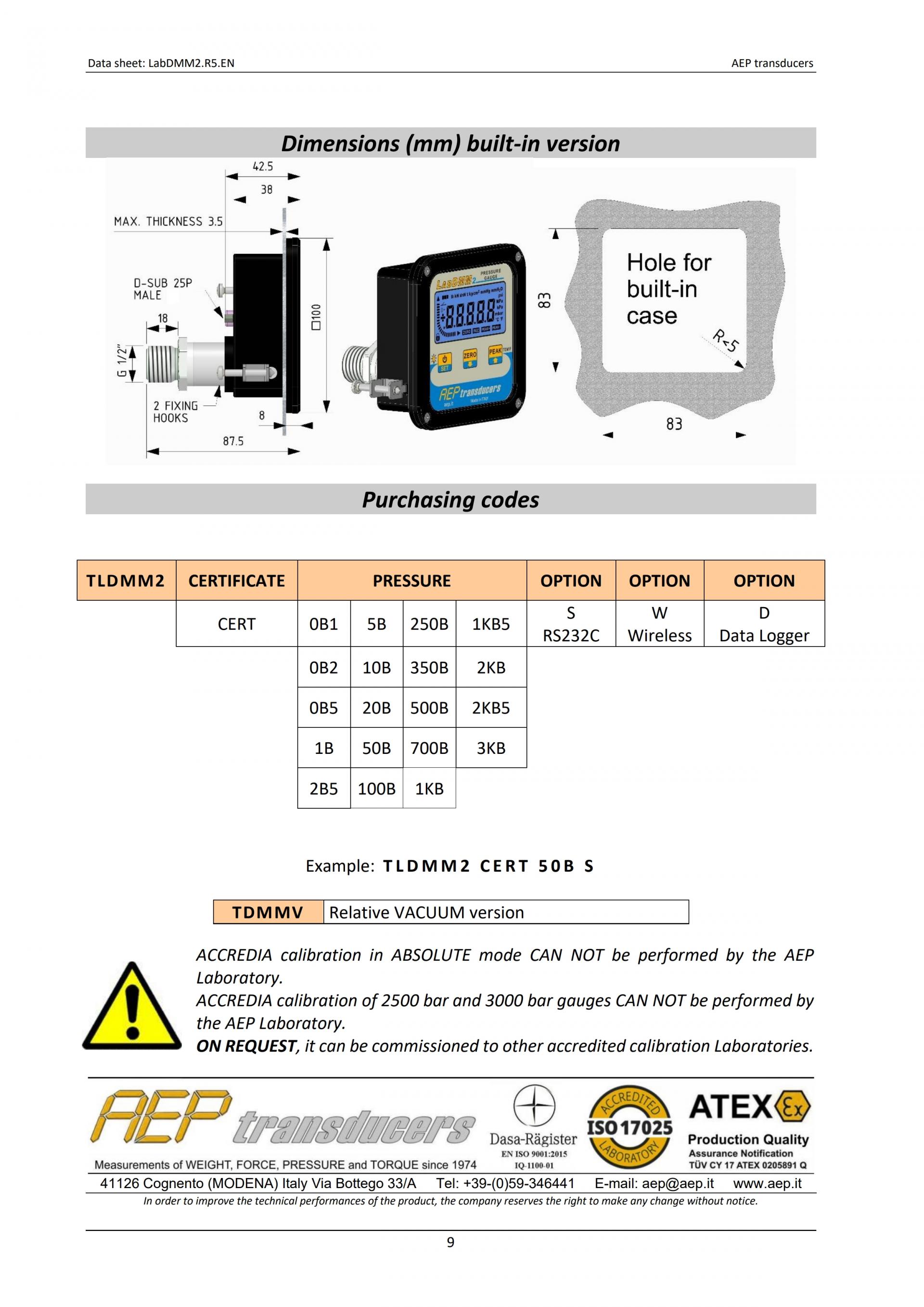 AEP TRANSDUCERS LABDMM2 디지털 압력게이지 ☆ 가격문의