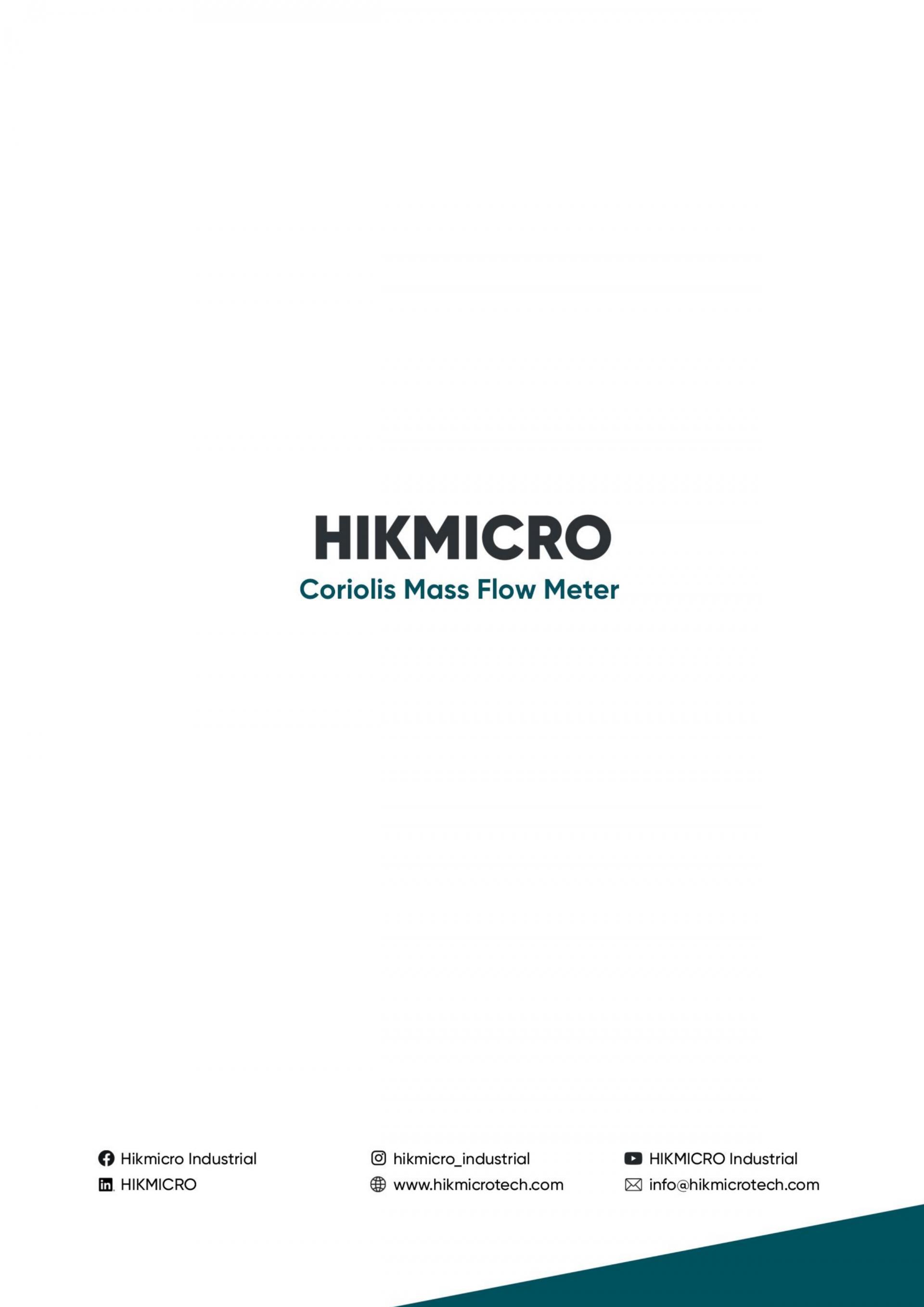 HIKMICRO FC00 SERIES 코리올리스 질량 유량계