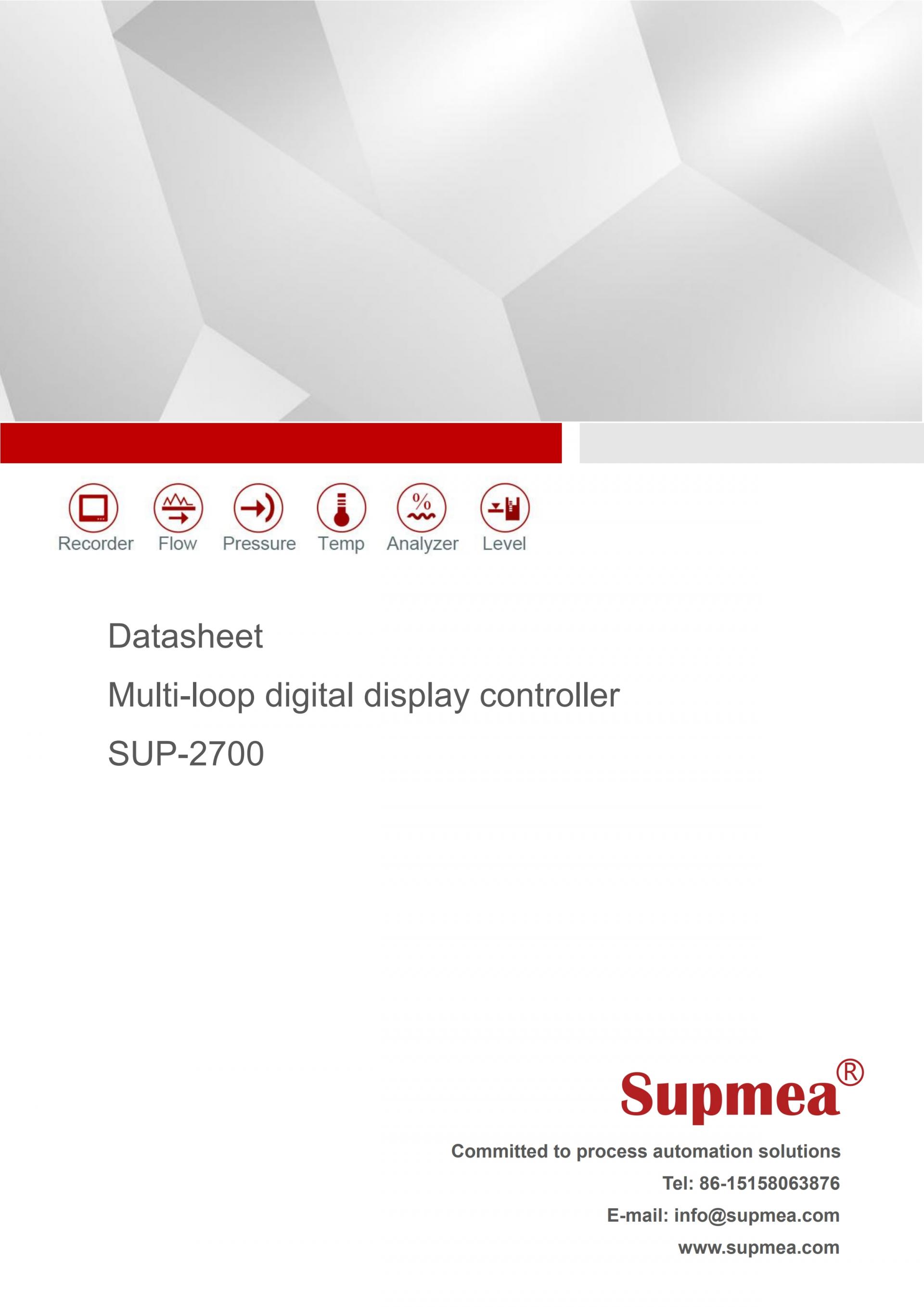 SUPMEA SUP-2700 멀티루프 디지털 디스플레이 컨트롤러