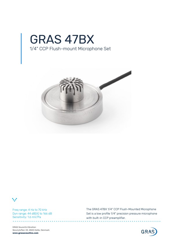 GRAS 47BX CCP 매립형 마이크 ​​세트