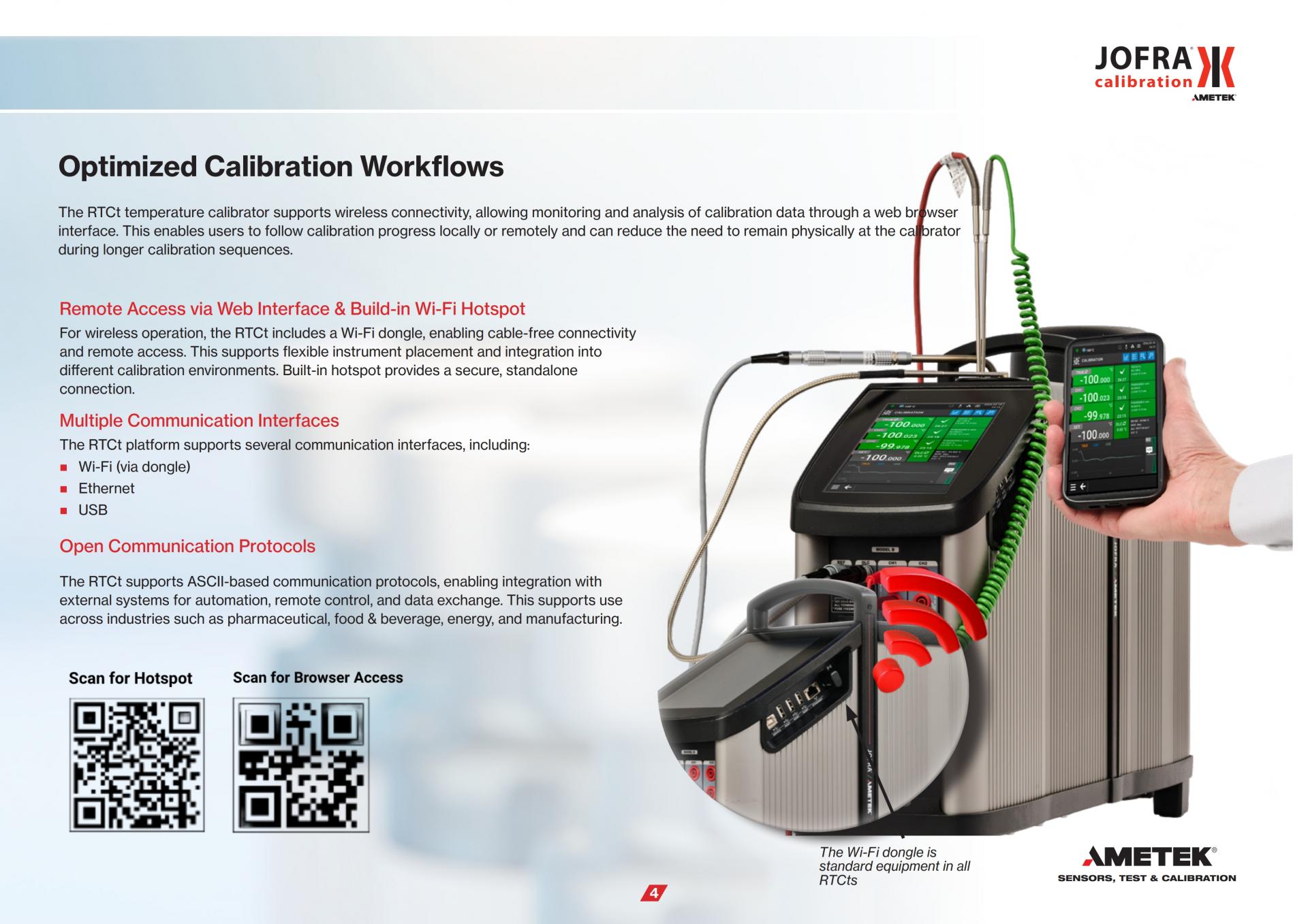 AMETEK RTCt SERIES 기준 온도 교정기 (-100°C ~ +700°C)