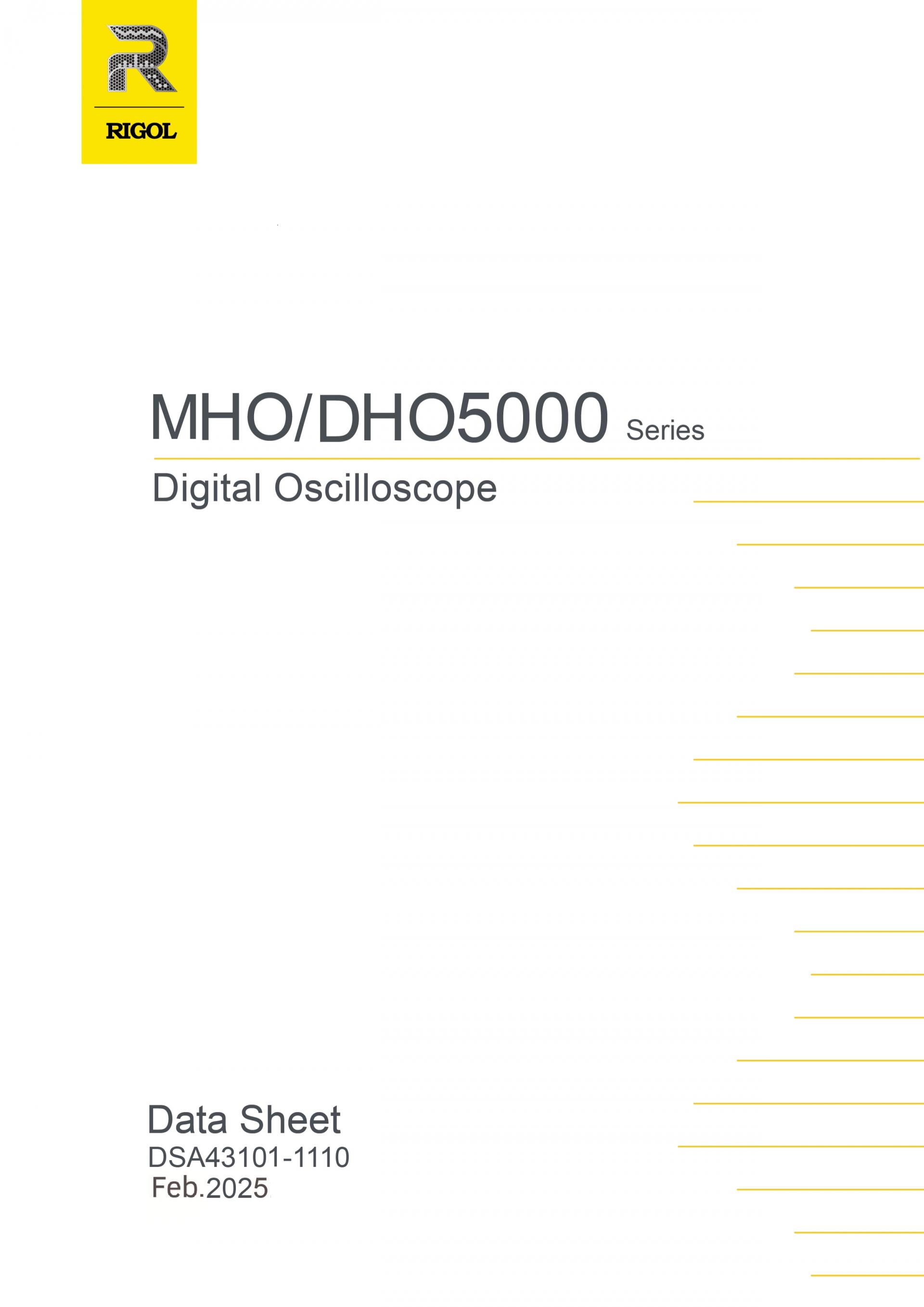 RIGOL MHO/DHO5000 시리즈 고해상도 디지털 오실로스코프
