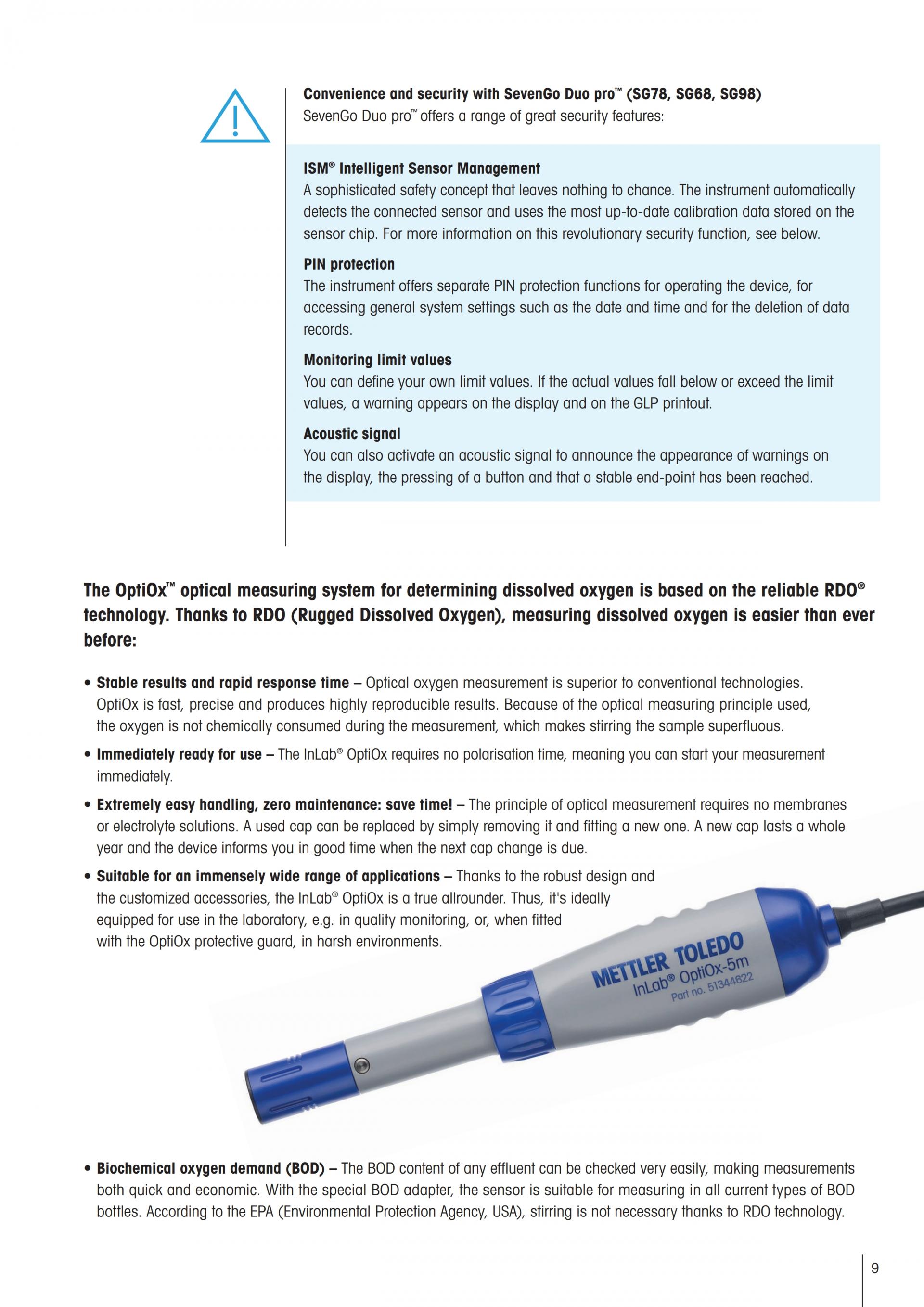 METTLER TOLEDO SevenGo & SevenGo Duo 휴대용 pH 측정기