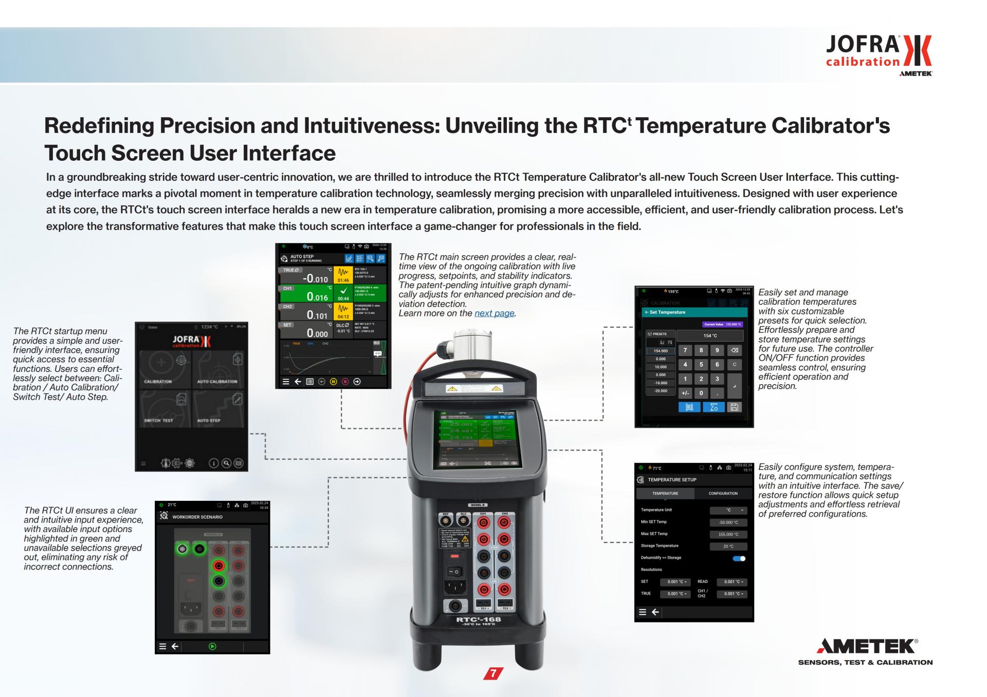 AMETEK RTCt SERIES 기준 온도 교정기 (-100°C ~ +700°C)