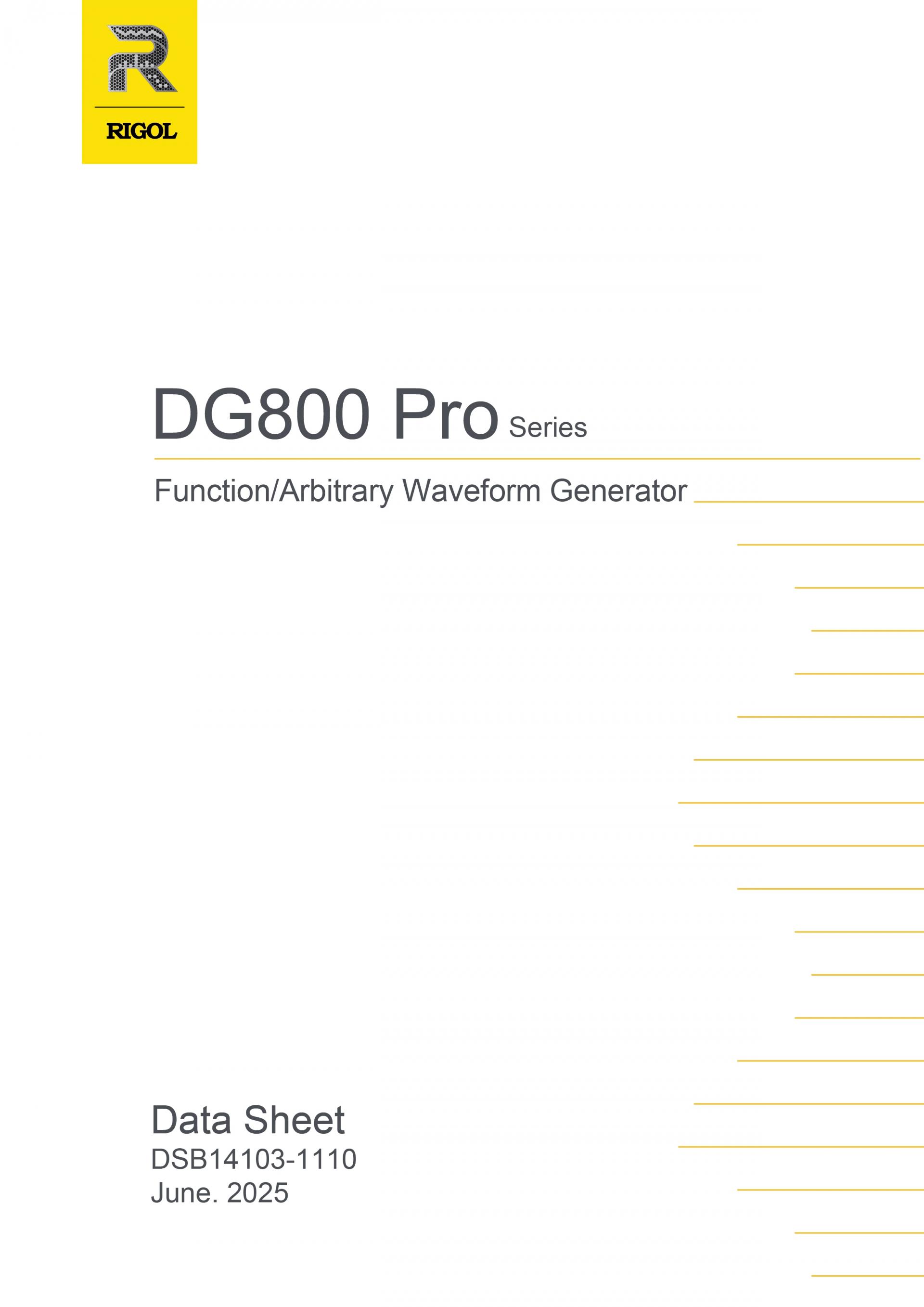 RIGOL DG800 Pro SERIES 임의파형발생기