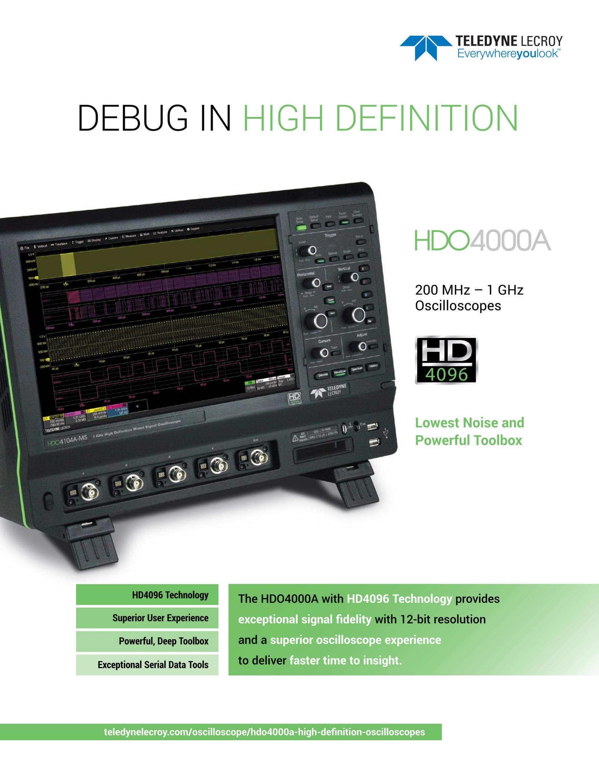 LECROY HDO4000A 오실로스코프 12-bit - 지니어스허브