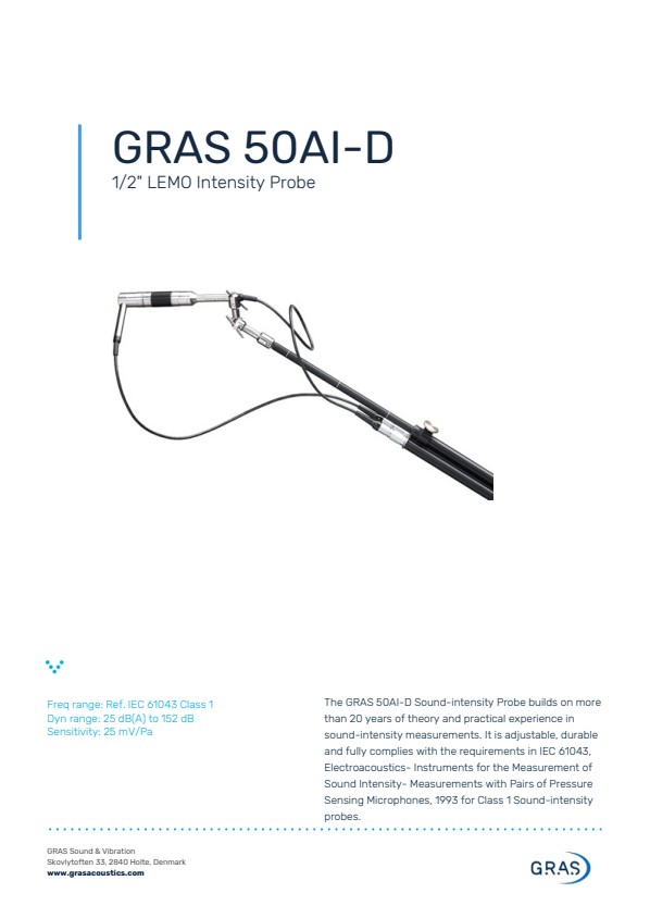 GRAS 50AI-D 1/2 LEMO 강도 프로브