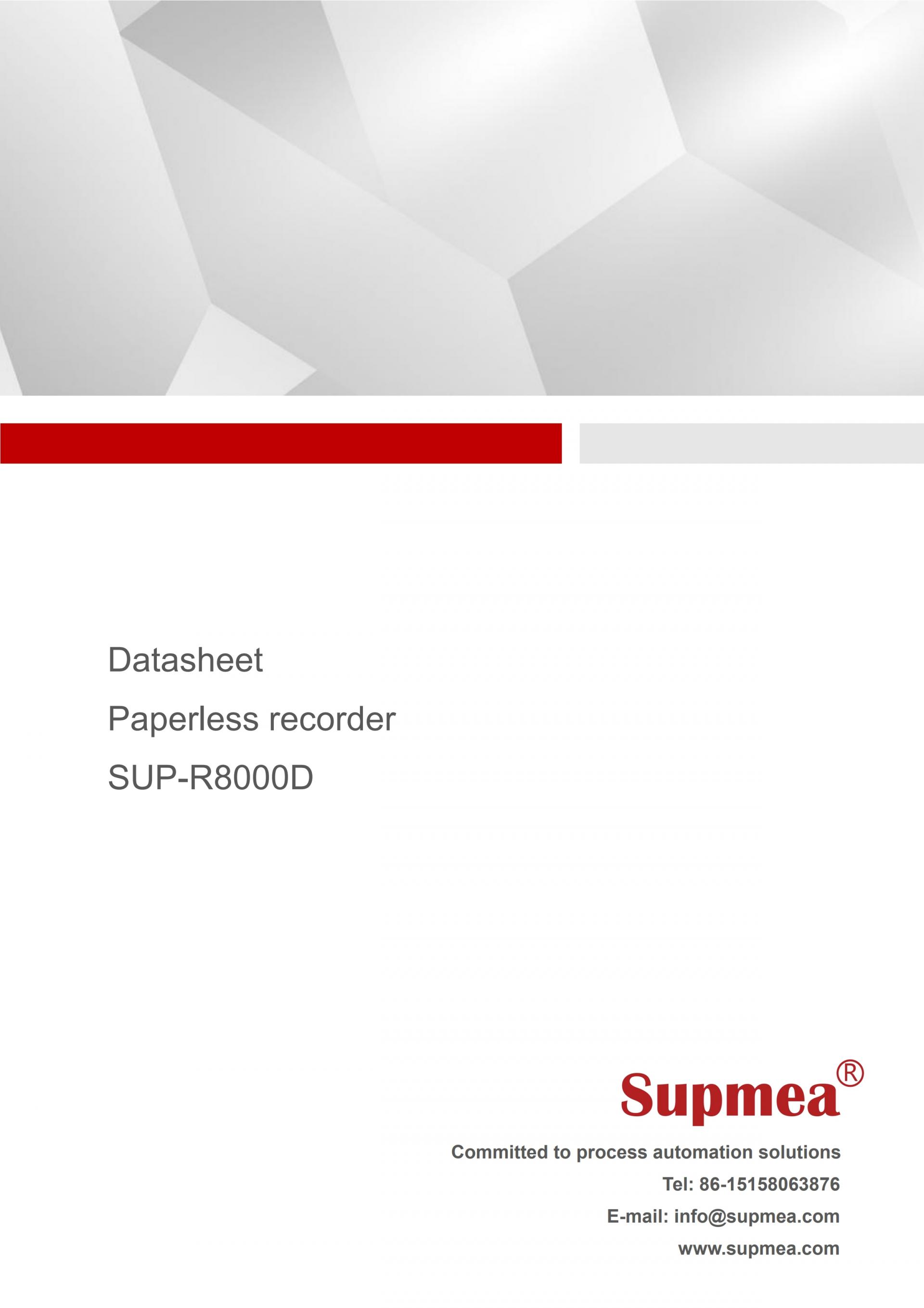 SUPMEA SUP-R8000D 무지 기록계