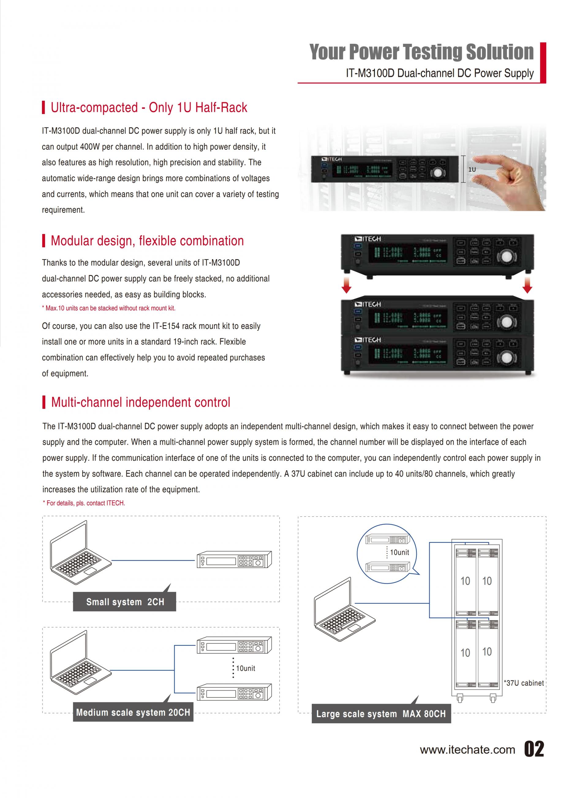 ITECH IT-M3100D 듀얼 채널 파워 (200~400W/ch)