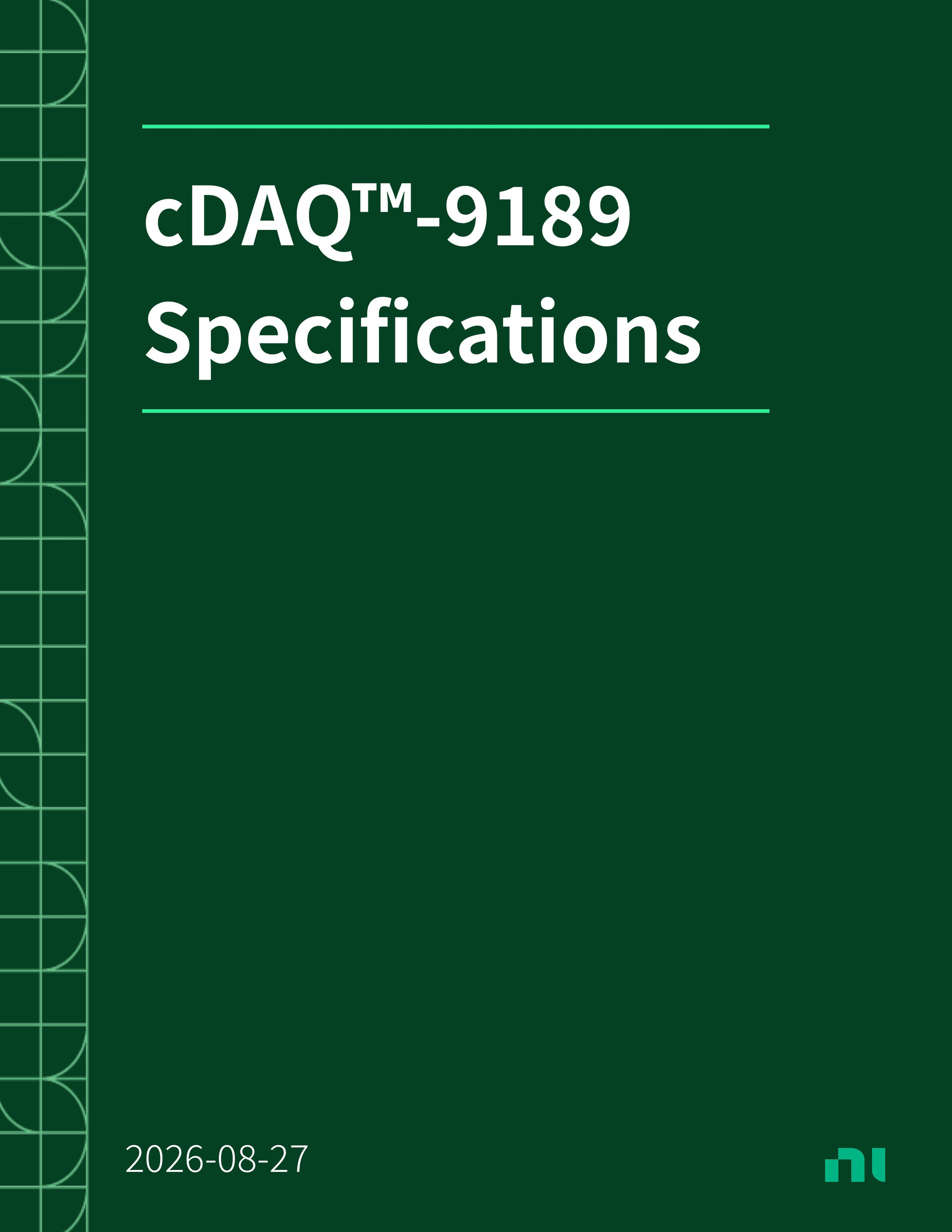NI cDAQ-9189 데이터시트 1페이지
