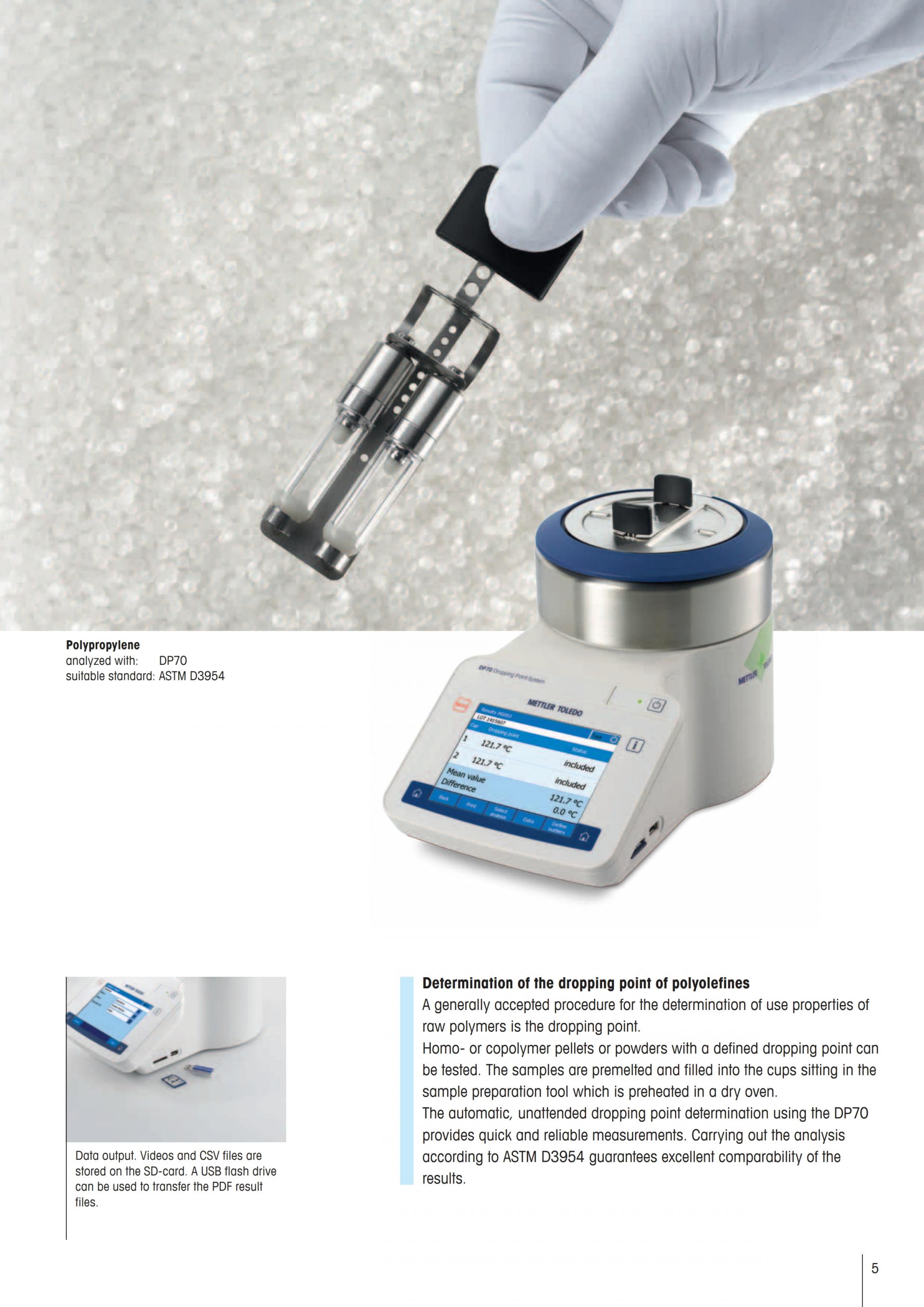 METTLER TOLEDO DP70 & DP90 적점 측정기