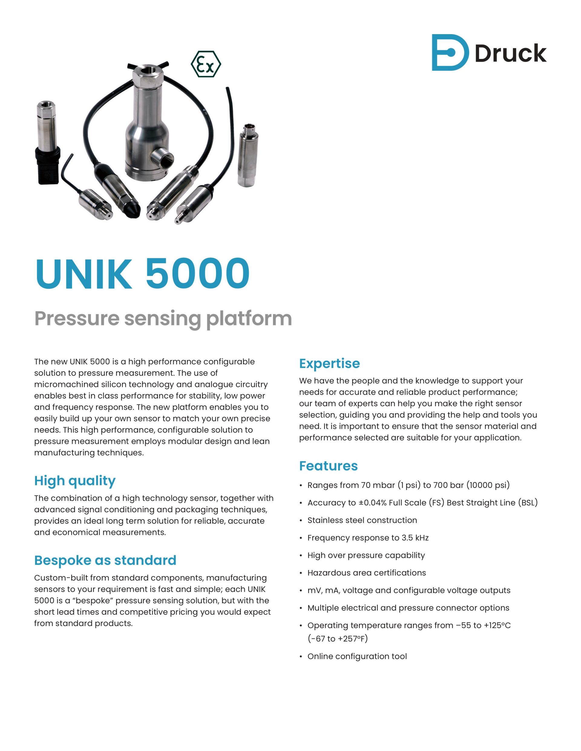 DRUCK UNIK5000 압력센서
