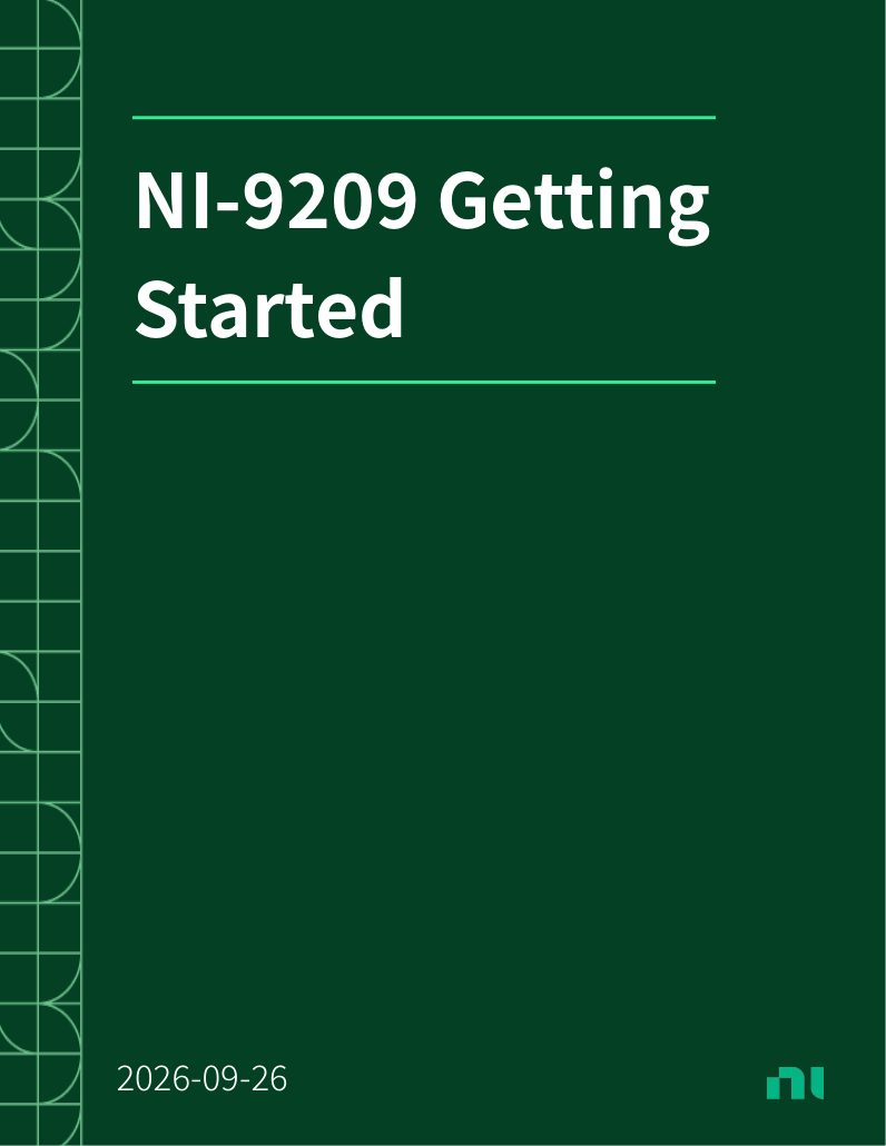 NI-9209 시작 안내서 1쪽