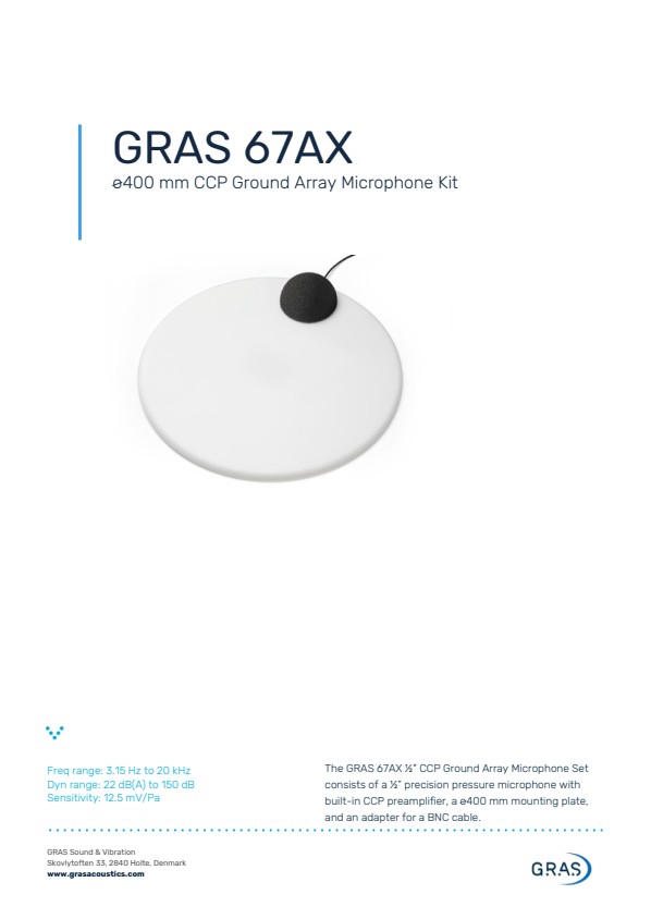 GRAS 67AX ø400 mm CCP 지상 배열 마이크 키트