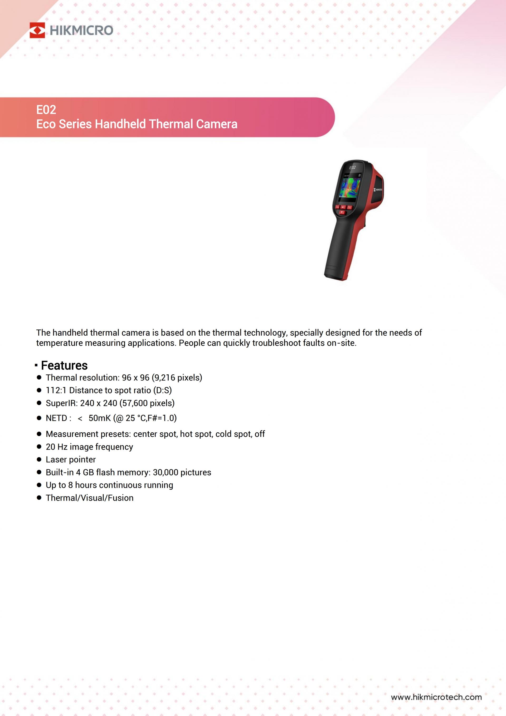 HIKMICRO E02 휴대용 열화상카메라