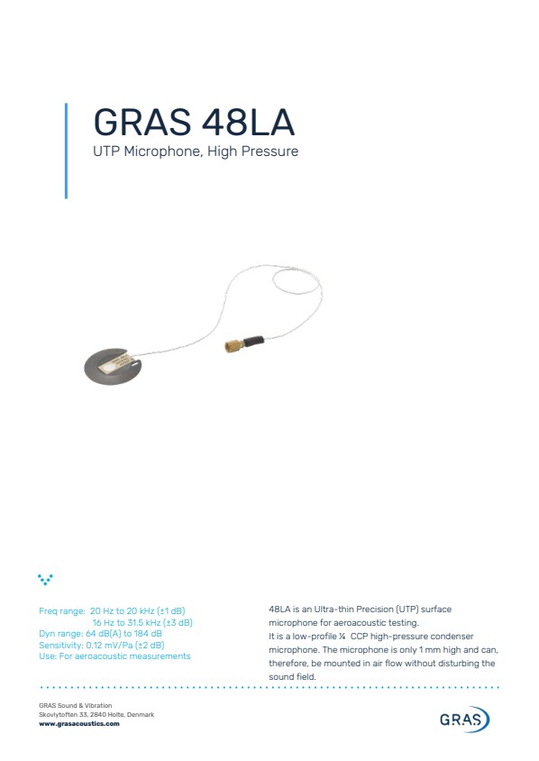 GRAS 48LA 고압 UTP 마이크