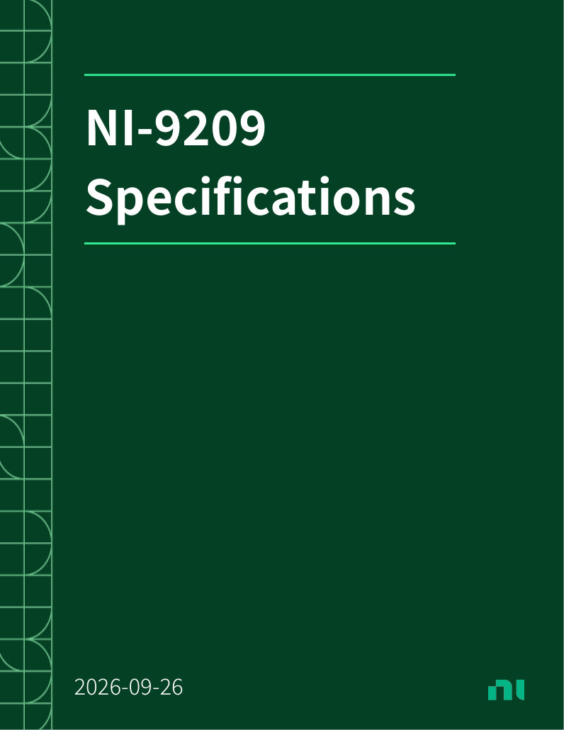 NI-9209 사양서 1쪽