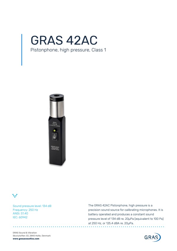 GRAS 42AC 피스톤폰, 클래스 1