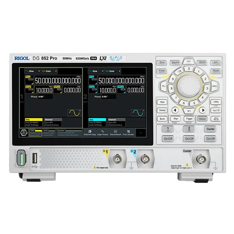 RIGOL DG852 Pro 2채널 / 50MHz 임의파형발생기 